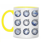 Двухцветная кружка Новогодние шары