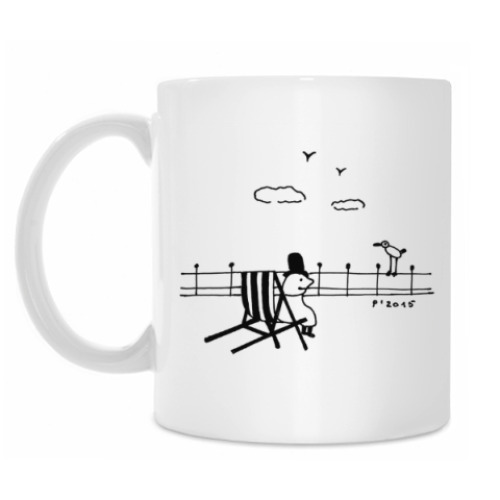 Кружка с принтом У моря/ Seaside