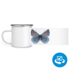 Кружка металлическая белая (круговая запечатка)