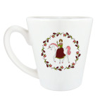 Кружка латте (360 мл) Русский орнамент / Russian folk ornament