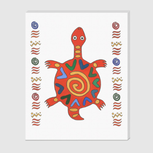 Холст с принтом черепашка из Африки