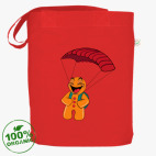 Пряничный человечек прыжок с парашютом