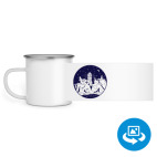 Кружка металлическая белая (круговая запечатка)