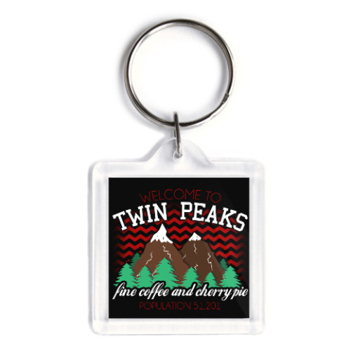 Брелок с принтом Сериал Твин Пикс Twin Peaks