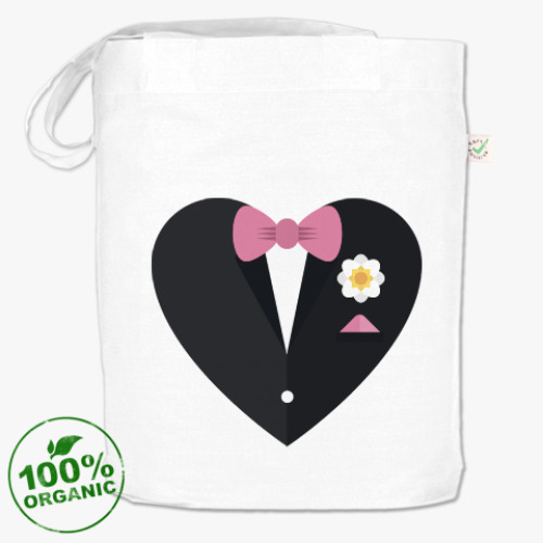 Сумка шоппер с принтом Фрак, бабочка