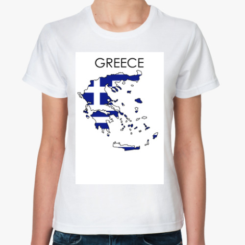 Классическая футболка с принтом Greece