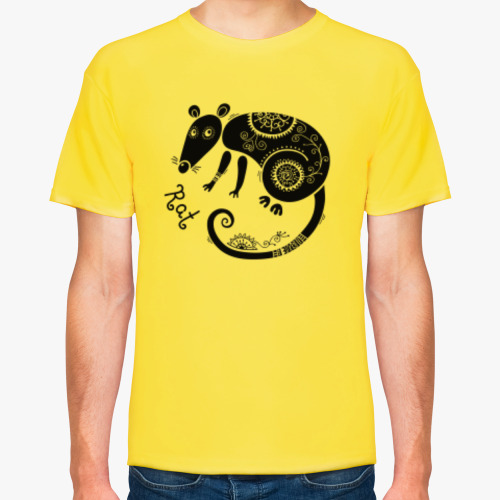 Футболка с принтом Крыса талисман