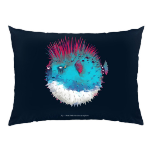 Подушка с принтом Брутальная рыба панк Punk fish