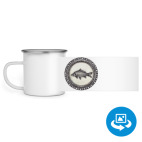 Кружка металлическая белая (круговая запечатка)