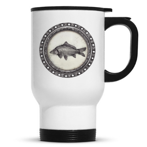 Кружка-термос с принтом Карп