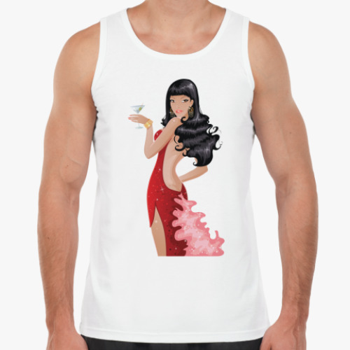 Майка с принтом Девушка