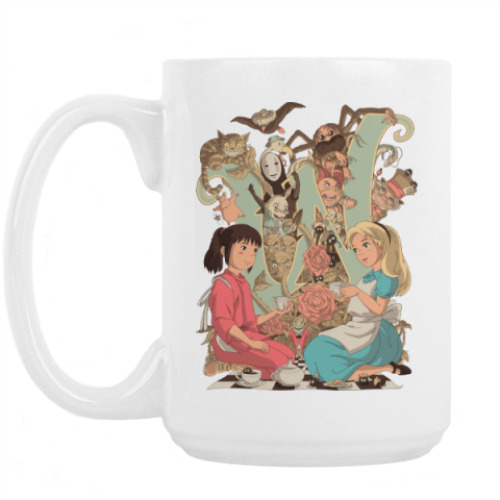 Кружка с принтом Wonderland Alice and Chihiro