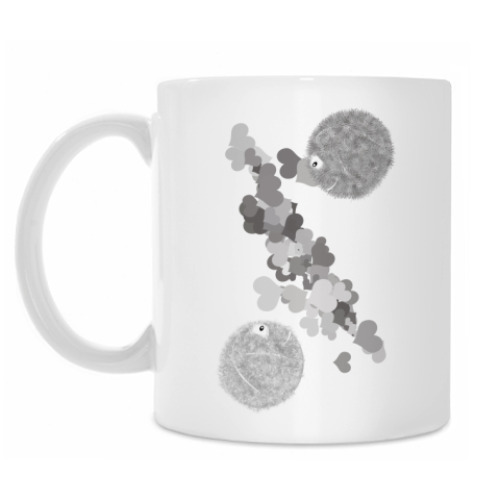 Кружка с принтом Ёжики