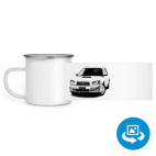 Кружка металлическая белая (круговая запечатка)