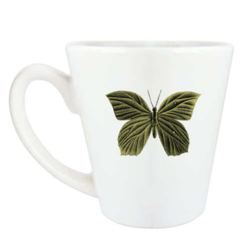 Чашка Латте с принтом ЗОЛОТАЯ БАБОЧКА