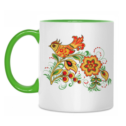 Кружка с принтом Хохлома