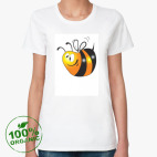 Женская футболка из органик-хлопка Толстая пчелка