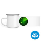 Кружка металлическая белая (круговая запечатка)