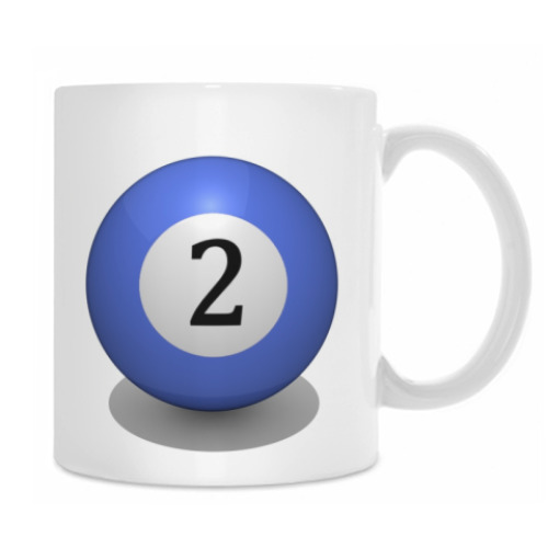 Кружка с принтом 'Бильярдный шар 2'