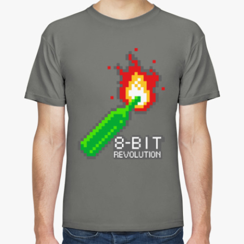 Футболка с принтом 8-bit для гиков