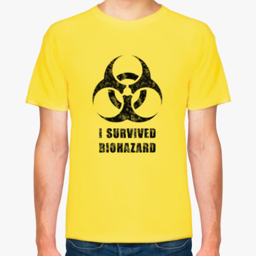 Футболка с принтом I survived biohazard