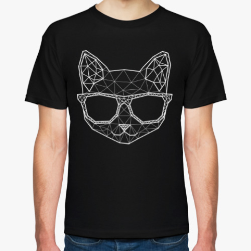 Футболка с принтом Геометрический Кот