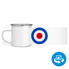 Кружка металлическая белая (круговая запечатка)