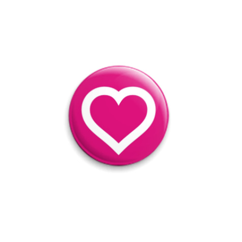 Значок 25мм с принтом  Love