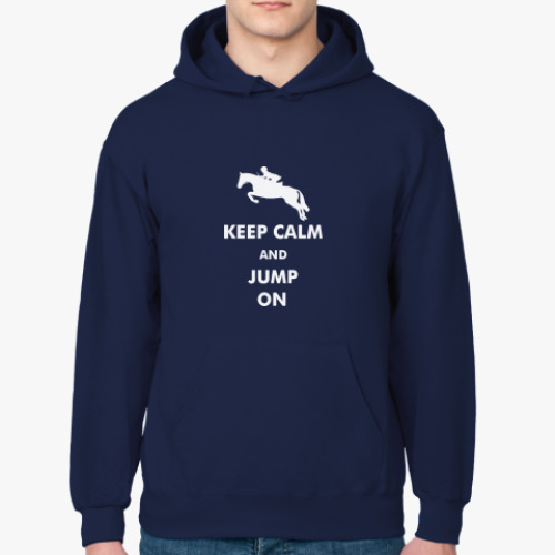 Толстовка худи с принтом Конный спорт - Jump On!