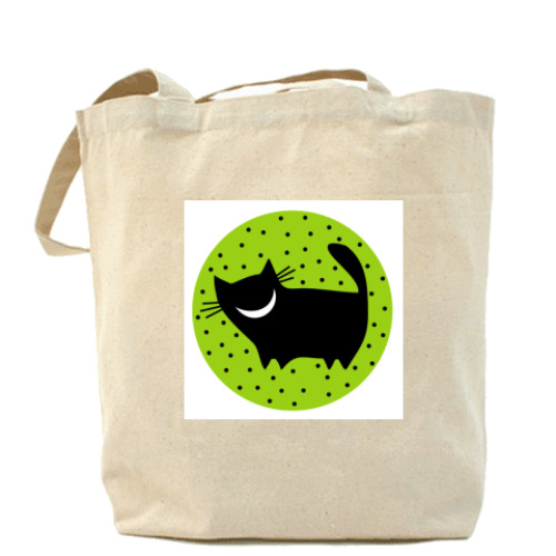 Сумка шоппер с принтом Веселый кот