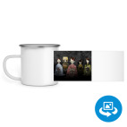 Кружка металлическая белая (круговая запечатка)