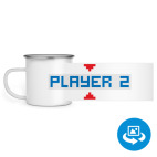 Кружка металлическая белая (круговая запечатка)