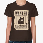 Классическая женская футболка Кот Шрёдингера