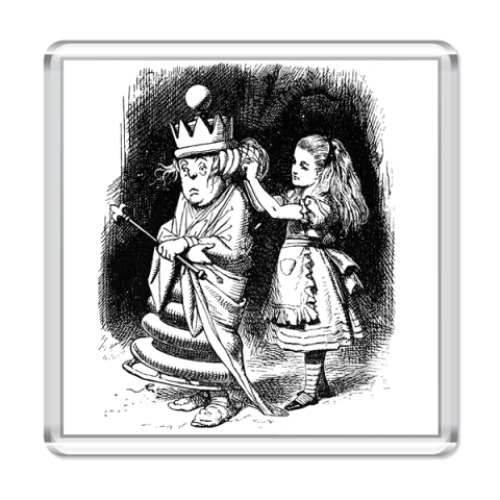 Магнит с принтом  'Белая Королева'