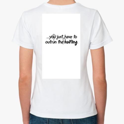 Классическая футболка с принтом  для девушки-настольщицы