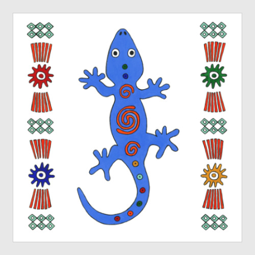 Постер с принтом ящерица из Африки