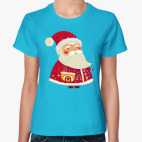 Классическая женская футболка Дед Мороз