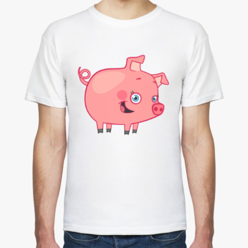 Футболка с принтом Хрюшка