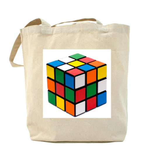 Сумка шоппер с принтом кубик рубик