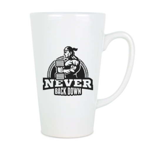 Чашка Латте с принтом Бодибилдинг | Bodybuilding