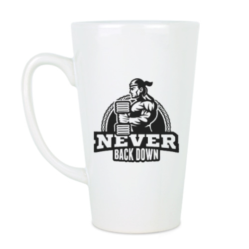 Чашка Латте с принтом Бодибилдинг | Bodybuilding