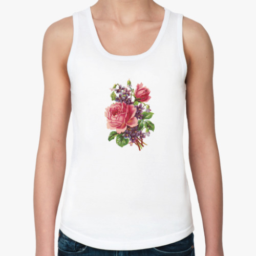 Женская майка с принтом Букет цветов