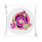 Подушка 35x35 см черепушки -бабочки