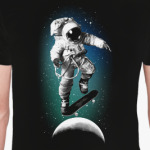 Astronaut on skateboard