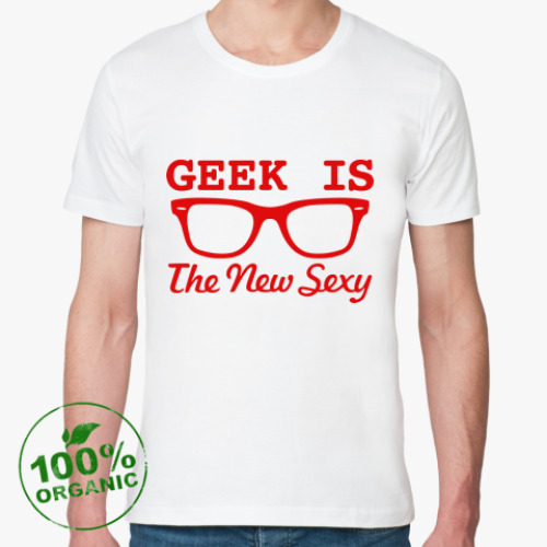 Футболка из органик-хлопка с принтом Geek