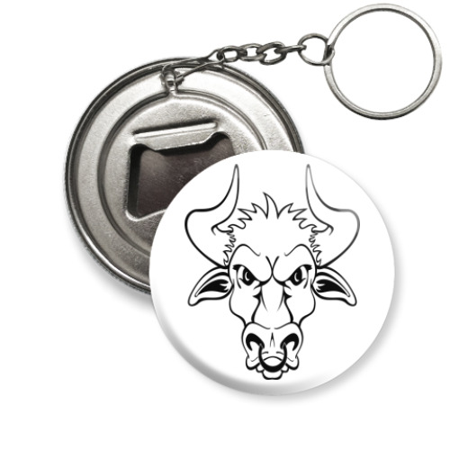 Брелок-открывашка с принтом  Бык