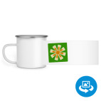 Кружка металлическая белая (круговая запечатка)