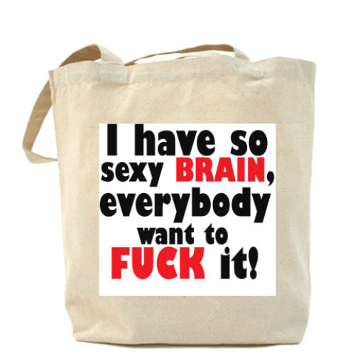 Сумка шоппер с принтом Sexy brain