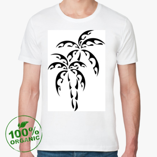 Футболка из органик-хлопка с принтом Пальмы