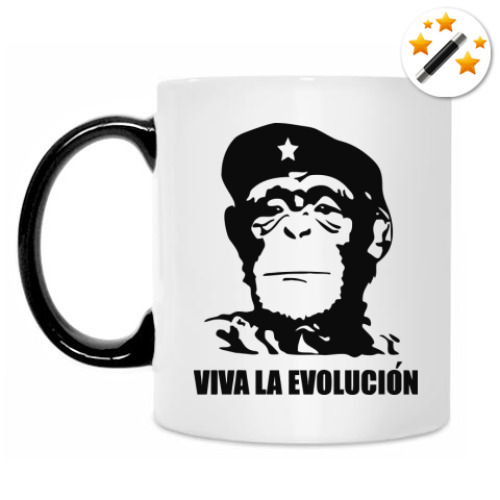 Кружка-хамелеон с принтом Вива Эволюция!